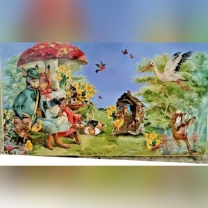 Confiserie Heidel Easter Spring Bunny Chocolate Embossed Tin (Empty)Germany